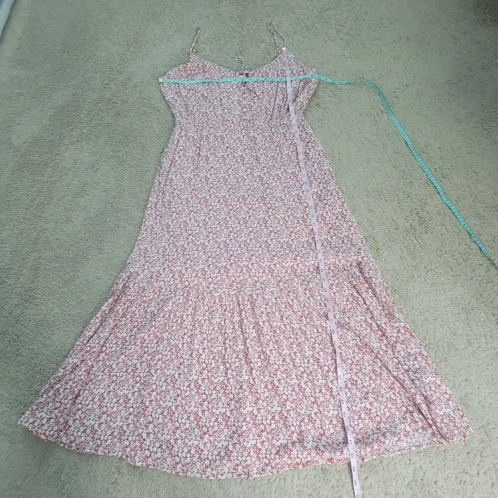 Abercrombie & Fitch Womens XLT Floral Spaghetti Strap Tiered Maxi Dress